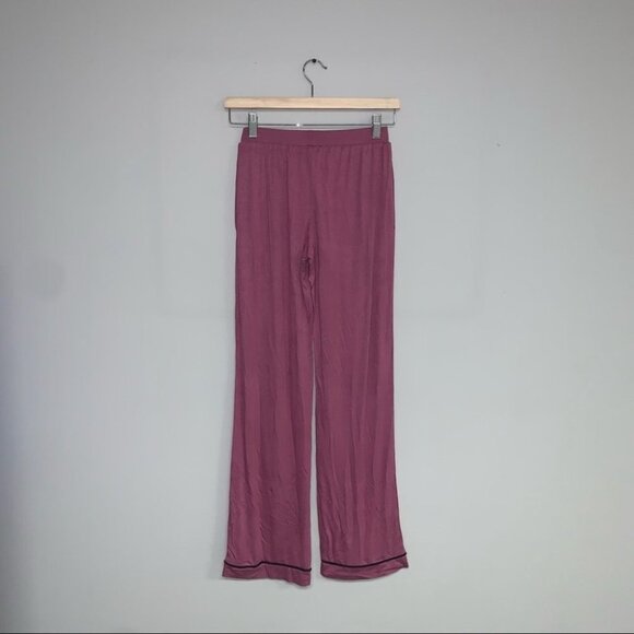 Bebe Sleepwear Pyjama Pants Bottoms Size Small Mauve Pink Rhinestones Flowy NWOT - Picture 7 of 9